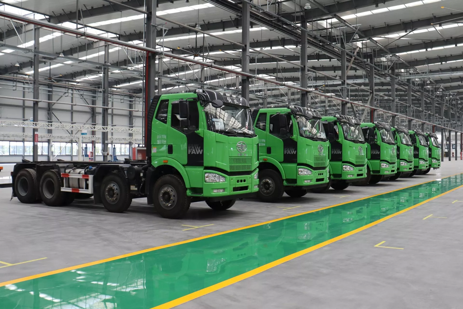 Project unloading final assembly line