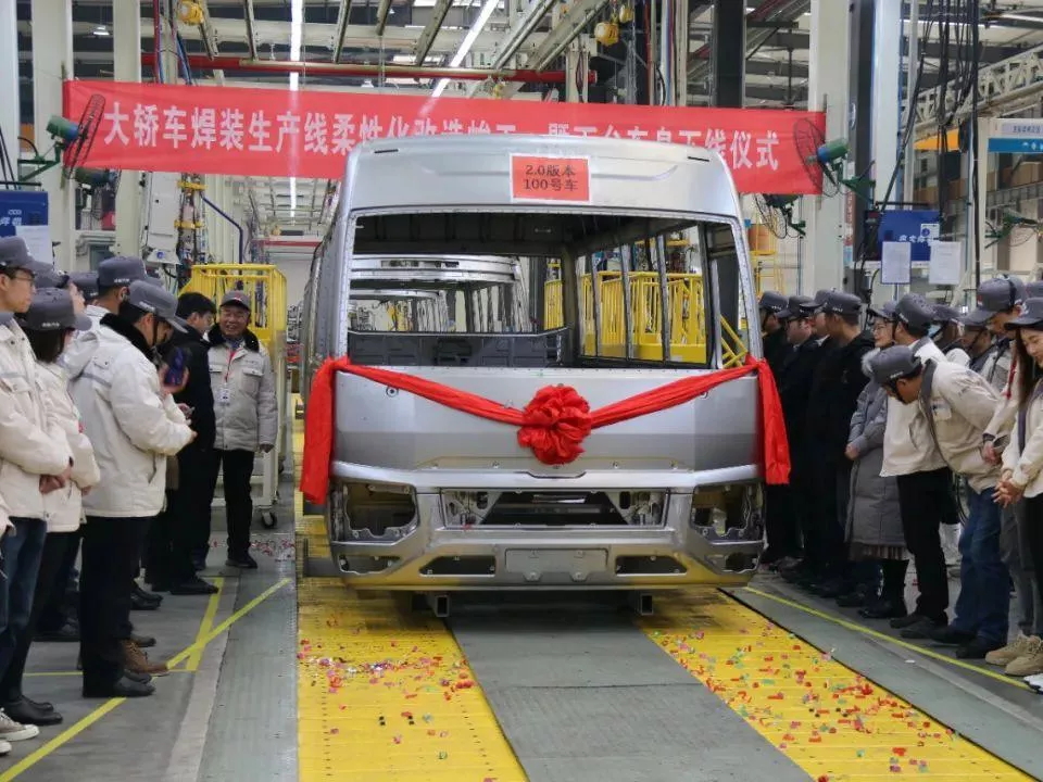The 100th body-in-white rolls off the assembly line